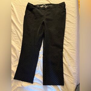 Isaac Mizrahi Black and White Polka Dot Trousers